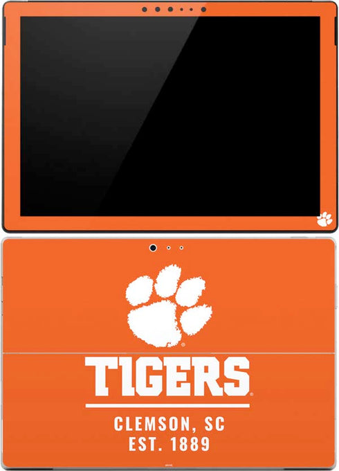 Clemson University Tigers Est 1889 Orange Surface Pro (2017) Skin